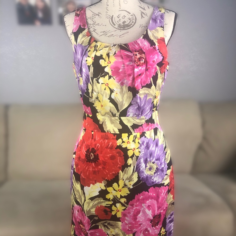 ‼️MOVING SALE‼️ Pleated Neck Knee-Length Dress